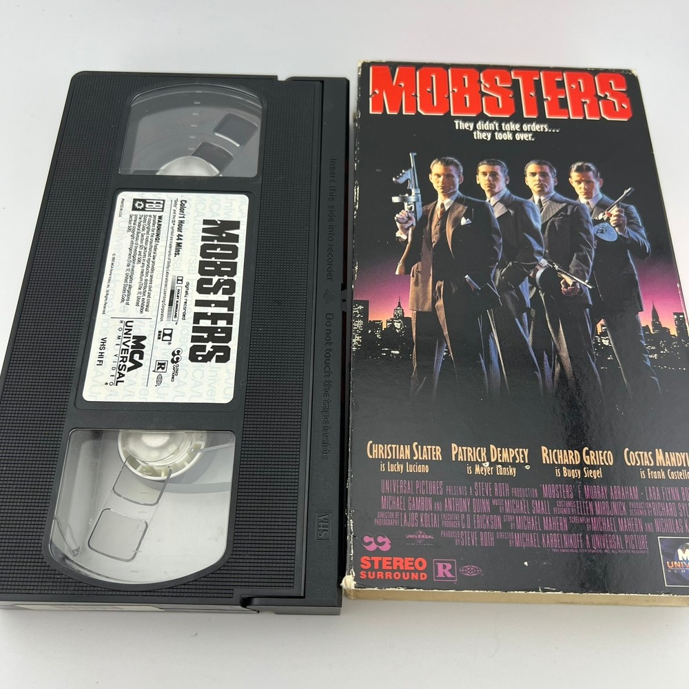 Mobsters VHS 1991 MCA Universal Christian Slater Patrick Dempsey Crime Drama